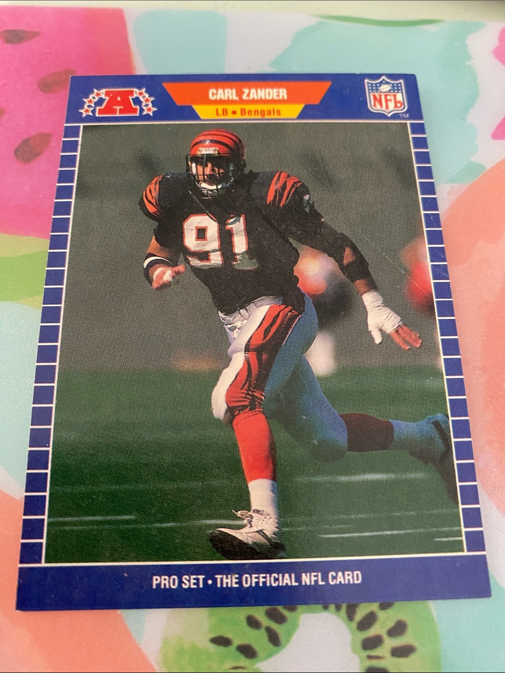 Carl Zander #91 Bengals Football Card - Pro Set